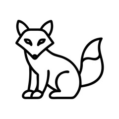 Obraz premium fox icon, fox line art - simple line art of fox, perfect for fox logos and icons