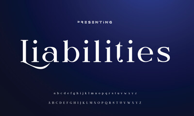 Luxury wedding alphabet letters font with tails. Typography elegant classic serif fonts and number decorative vintage retro concept for logo branding. vector illustration