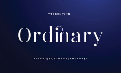 Luxury wedding alphabet letters font with tails. Typography elegant classic serif fonts and number decorative vintage retro concept for logo branding. vector illustration