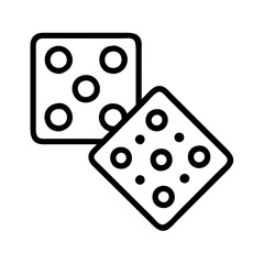fuzzy dice icon, fuzzy dice line art - simple line art of fuzzy dice, perfect for fuzzy dice logos and icons