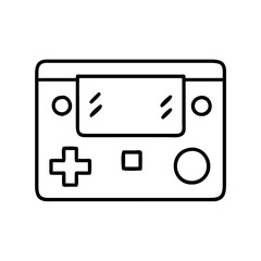 game console icon, game console line art - simple line art of game console, perfect for game console logos and icons