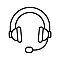 gamer headphones icon, gamer headphones line art - simple line art of gamer headphones, perfect for gamer headphones logos and icons