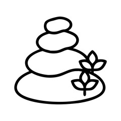 garden stones icon, garden stones line art - simple line art of garden stones, perfect for garden stones logos and icons