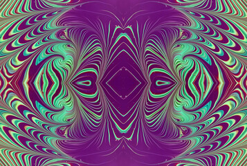 Kaleidoscopic Abstract Art with Vibrant Multicolor Patterns and Intricate Swirl Designs