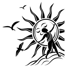 Propose Day vector silhouette black design white background