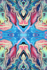 Kaleidoscopic Abstract Art with Vibrant Multicolor Patterns and Intricate Swirl Designs