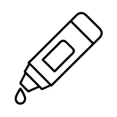glue stick icon, glue stick line art - simple line art of glue stick, perfect for glue stick logos and icons