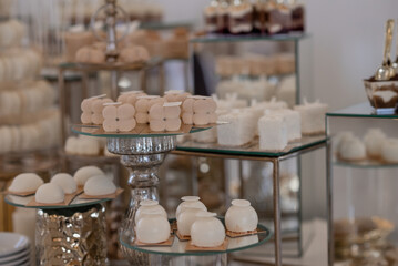 luxury wedding candy bar sweets on the table