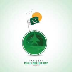 Pakistan Independence Day. Pakistan independence Day creative Design for social media post