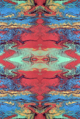 Kaleidoscopic Abstract Art with Vibrant Multicolor Patterns and Intricate Swirl Designs