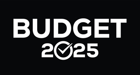 Budget 2025 logo design, 2025 budget banner design templates vector