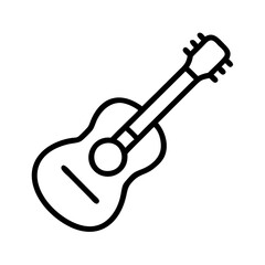 guitar icon, guitar line art - simple line art of guitar, perfect for guitar logos and icons