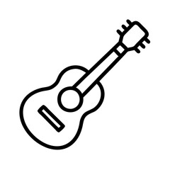 guitar icon, guitar line art - simple line art of guitar, perfect for guitar logos and icons