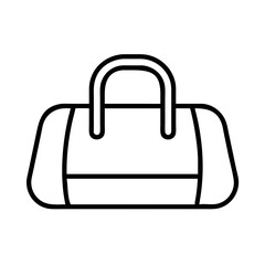 gym bag icon, gym bag line art - simple line art of gym bag, perfect for gym bag logos and icons