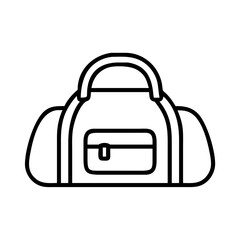 gym bag icon, gym bag line art - simple line art of gym bag, perfect for gym bag logos and icons