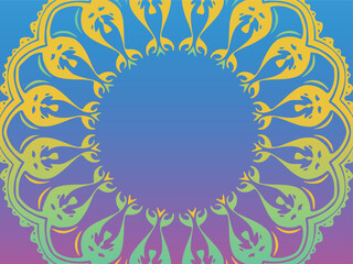 Mandala Art Pattern. For Design Background. Illustration. Can Be Used For Textile, Greeting Card, Coloring Book, Phone Case Print. Gradient color.