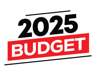 Budget 2025 logo design, 2025 budget banner design templates vector