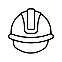 hard hat icon, hard hat line art - simple line art of hard hat, perfect for hard hat logos and icons