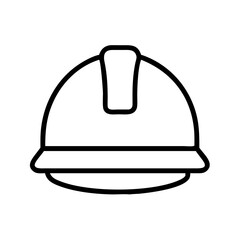 hard hat icon, hard hat line art - simple line art of hard hat, perfect for hard hat logos and icons