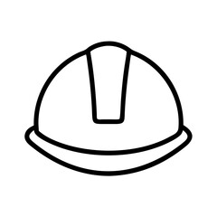 hard hat icon, hard hat line art - simple line art of hard hat, perfect for hard hat logos and icons