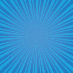 Obraz premium Blue sunburst background vector design. comic background with retro rays background. 