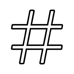 hashtag icon, hashtag line art - simple line art of hashtag, perfect for hashtag logos and icons