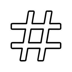 Obraz premium hashtag icon, hashtag line art - simple line art of hashtag, perfect for hashtag logos and icons