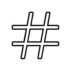 Fototapeta premium hashtag icon, hashtag line art - simple line art of hashtag, perfect for hashtag logos and icons