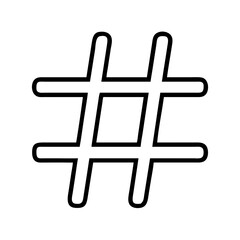hashtag icon, hashtag line art - simple line art of hashtag, perfect for hashtag logos and icons