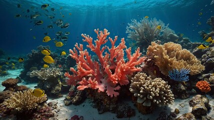 Obraz premium Beautiful coral coral 3D 