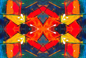 Kaleidoscopic Abstract Art with Vibrant Multicolor Patterns and Intricate Swirl Designs