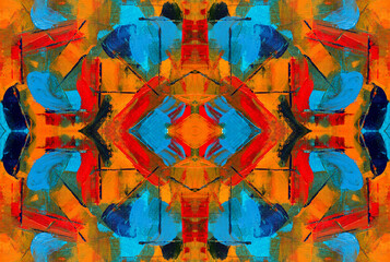 Kaleidoscopic Abstract Art with Vibrant Multicolor Patterns and Intricate Swirl Designs
