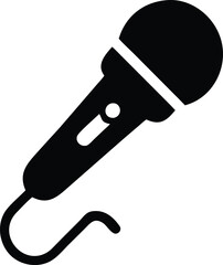 Karaoke mic icon vector for mobile and web icon.