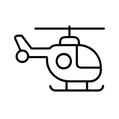 helicopter icon, helicopter line art - simple line art of helicopter, perfect for helicopter logos and icons