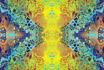 Kaleidoscopic Abstract Art with Vibrant Multicolor Patterns and Intricate Swirl Designs