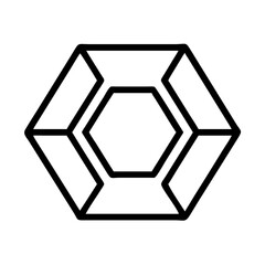hexagon pattern icon, hexagon pattern line art - simple line art of hexagon pattern, perfect for hexagon pattern logos and icons