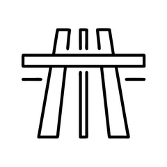 highway icon, highway line art - simple line art of highway, perfect for highway logos and icons