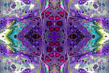 Kaleidoscopic Abstract Art with Vibrant Multicolor Patterns and Intricate Swirl Designs