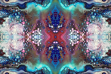 Kaleidoscopic Abstract Art with Vibrant Multicolor Patterns and Intricate Swirl Designs