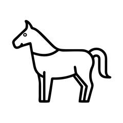 horse icon, horse line art - simple line art of horse, perfect for horse logos and icons