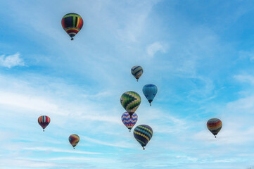 Hot air balloons in Mexico City