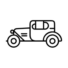hot rod icon, hot rod line art - simple line art of hot rod, perfect for hot rod logos and icons