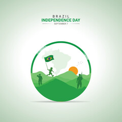 Brazil Independence Day. Brazil independence Day creative Design for social media post