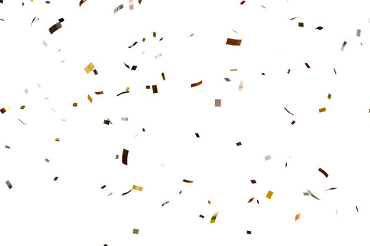 3d render of color confetti party celebration