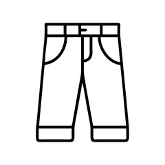 jeans icon, jeans line art - simple line art of jeans, perfect for jeans logos and icons