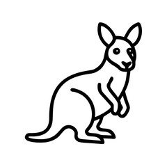 kangaroo icon, kangaroo line art - simple line art of kangaroo, perfect for kangaroo logos and icons