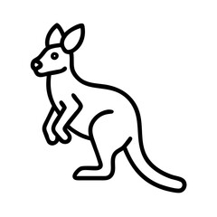 kangaroo icon, kangaroo line art - simple line art of kangaroo, perfect for kangaroo logos and icons