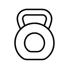 kettlebell icon, kettlebell line art - simple line art of kettlebell, perfect for kettlebell logos and icons