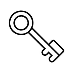 key icon, key line art - simple line art of key, perfect for key logos and icons