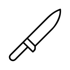 knife icon, knife line art - simple line art of knife, perfect for knife logos and icons